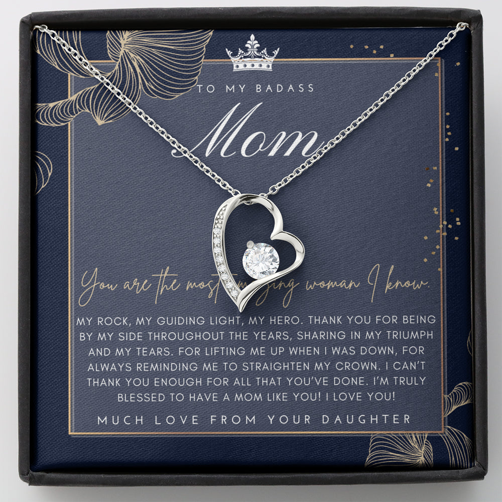 Badass Mom Gift | To My Badass Mom Necklace | Mother’s Day Gift | Daughter to Mom Gift | Gift from Daughter to Mom on Wedding Day | Mom gift