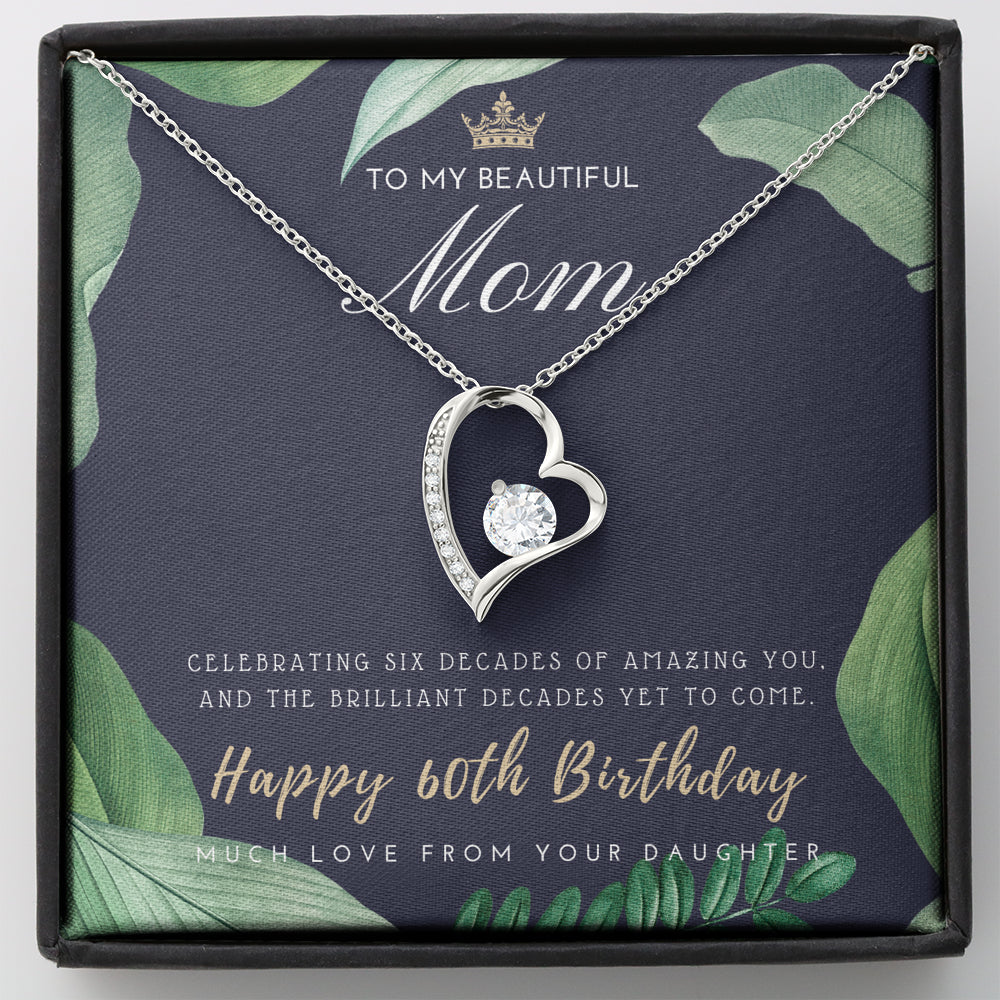 60th Birthday Gift for Mom from Daughter | 60th Birthday Gifts for Women | Necklace for Her | 6 Decade Jewelry | 60 Years Old | 60th Birthday Gift Necklace | Jewelry Gift For Her
