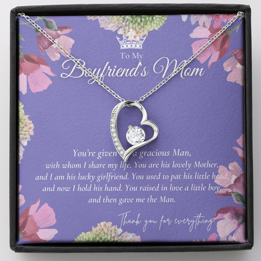 Gift for boyfriend's mom | Boyfriend's Mom Necklace | To my boyfriend’s Mom Gift | Mother’s day gift for Boyfriend's Mom