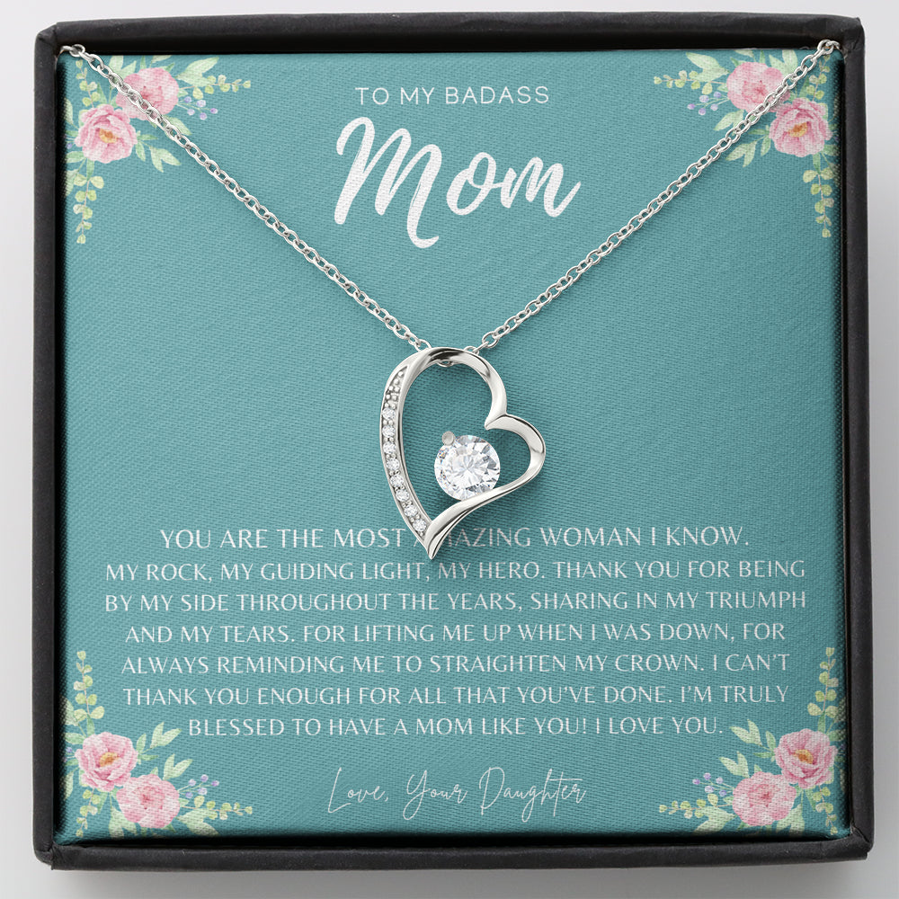 Badass Mom Gift | To My Badass Mom Necklace | Mother’s Day Gift | Daughter to Mom Gift | Gift from Daughter to Mom on Wedding Day | Mom gift