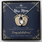 Daughter Pregnancy Gift From Dad | Mom to be gift | New Mommy Necklace | To Mommy to be | New Mom Jewelry | First Mommy Gift