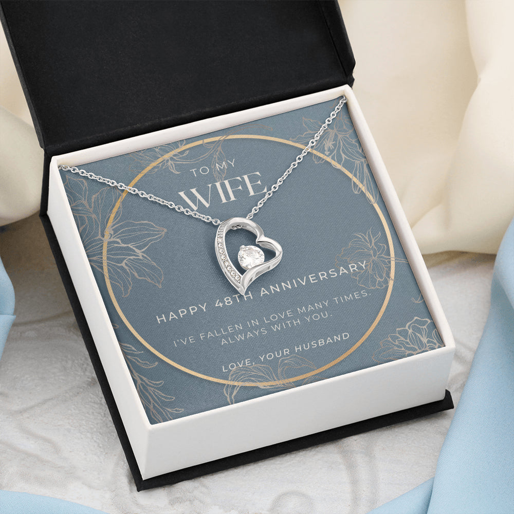 48 Year Anniversary Gift For Wife - Forever Love Necklace