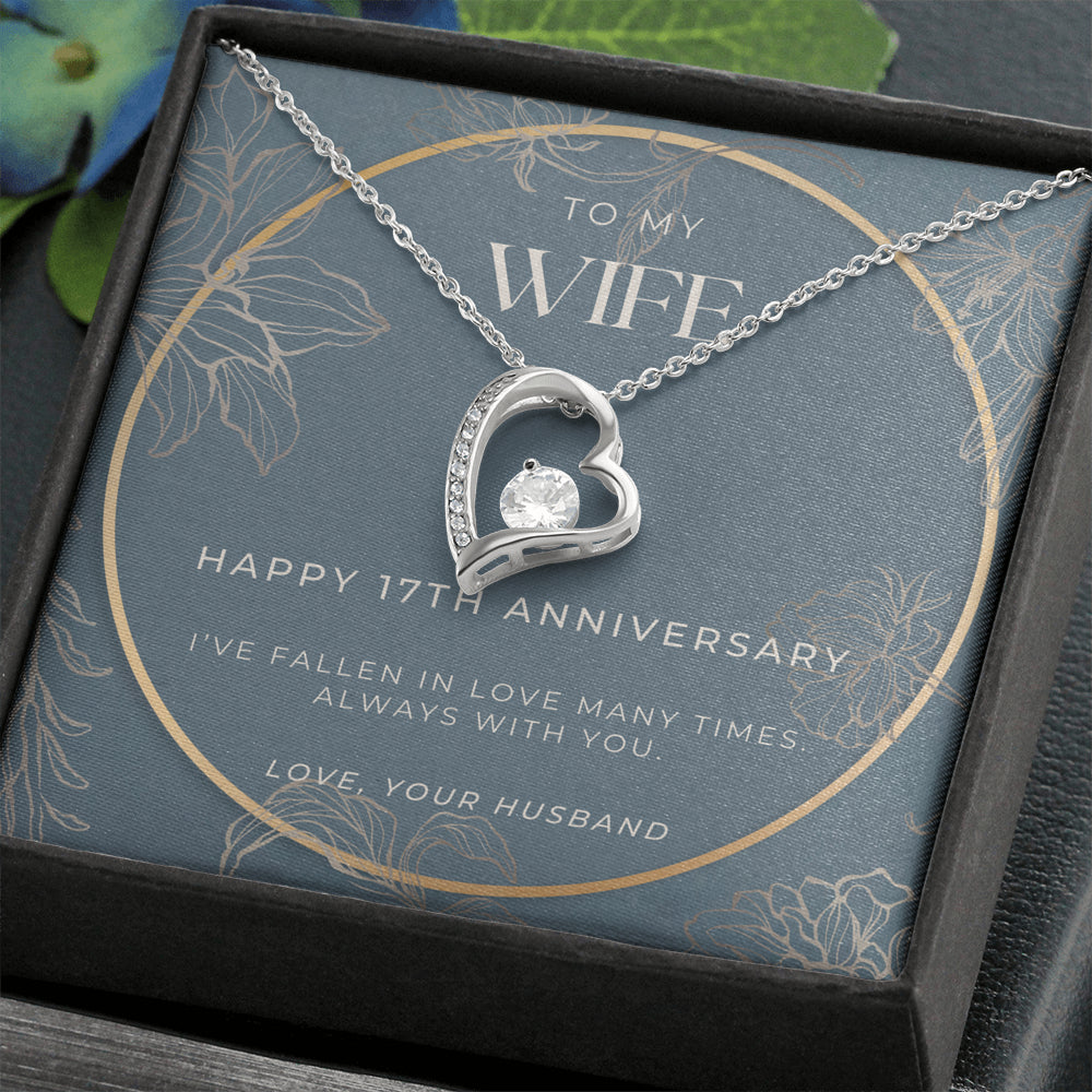 17 Year Anniversary Gift For Wife - Forever Love Necklace