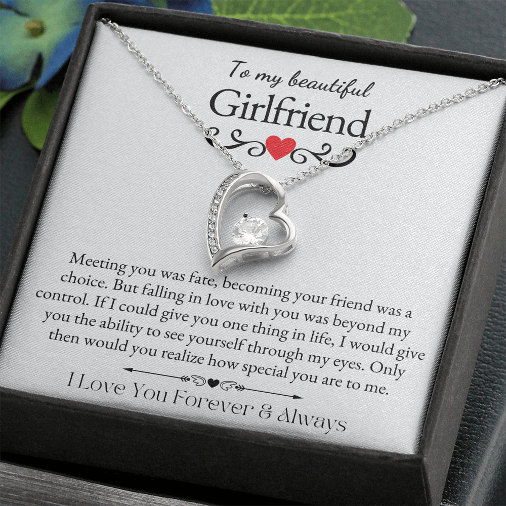 To My Girlfriend white + red heart