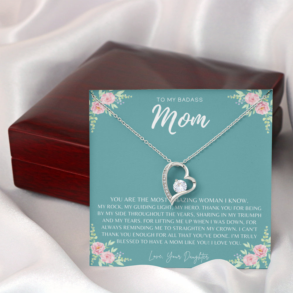 Badass Mom Gift | To My Badass Mom Necklace | Mother’s Day Gift | Daughter to Mom Gift | Gift from Daughter to Mom on Wedding Day | Mom gift