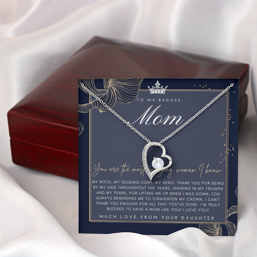 Badass Mom Gift | To My Badass Mom Necklace | Mother’s Day Gift | Daughter to Mom Gift | Gift from Daughter to Mom on Wedding Day | Mom gift