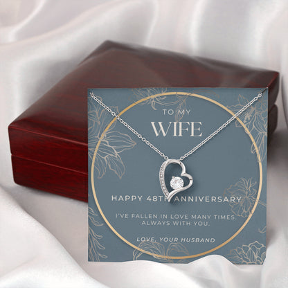 48 Year Anniversary Gift For Wife - Forever Love Necklace