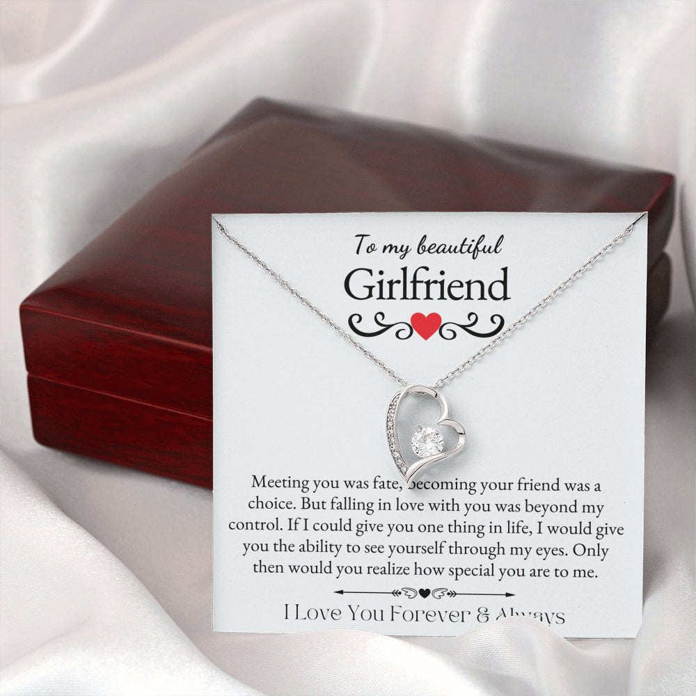 To My Girlfriend white + red heart