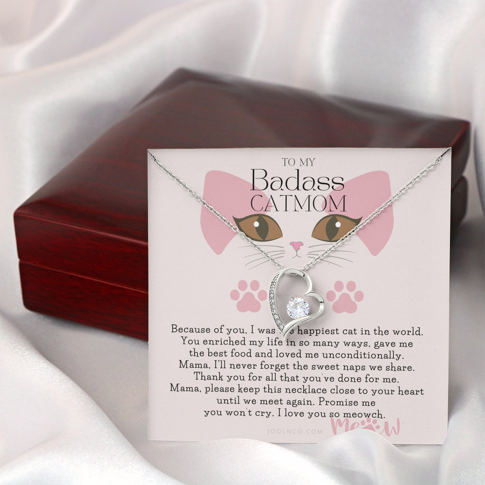 To My Cat Mama, To My Badass Cat Mom, Cat loss gifts, Rainbow Bridge Cat, Pet sympathy gift, Cat loss necklace, Until We Meet Again Necklace, Loss of Cat memorial necklace
