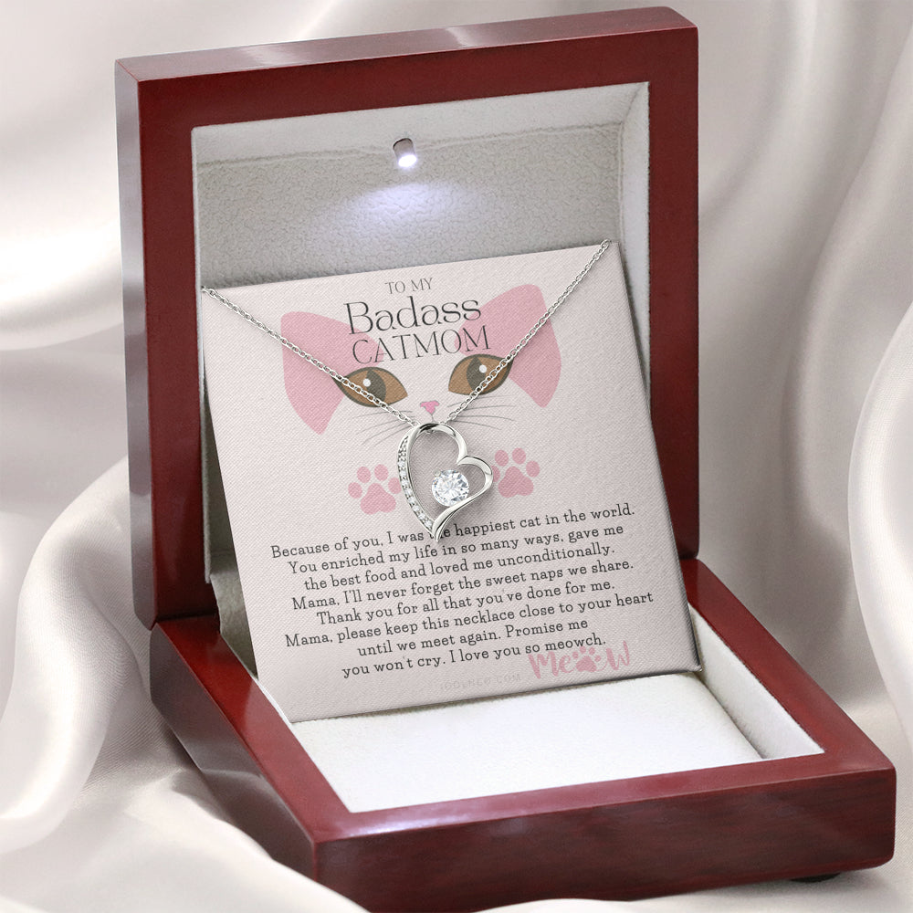 To My Cat Mama, To My Badass Cat Mom, Cat loss gifts, Rainbow Bridge Cat, Pet sympathy gift, Cat loss necklace, Until We Meet Again Necklace, Loss of Cat memorial necklace