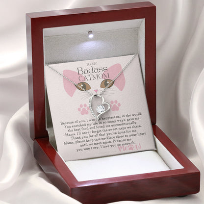 To My Cat Mama, To My Badass Cat Mom, Cat loss gifts, Rainbow Bridge Cat, Pet sympathy gift, Cat loss necklace, Until We Meet Again Necklace, Loss of Cat memorial necklace