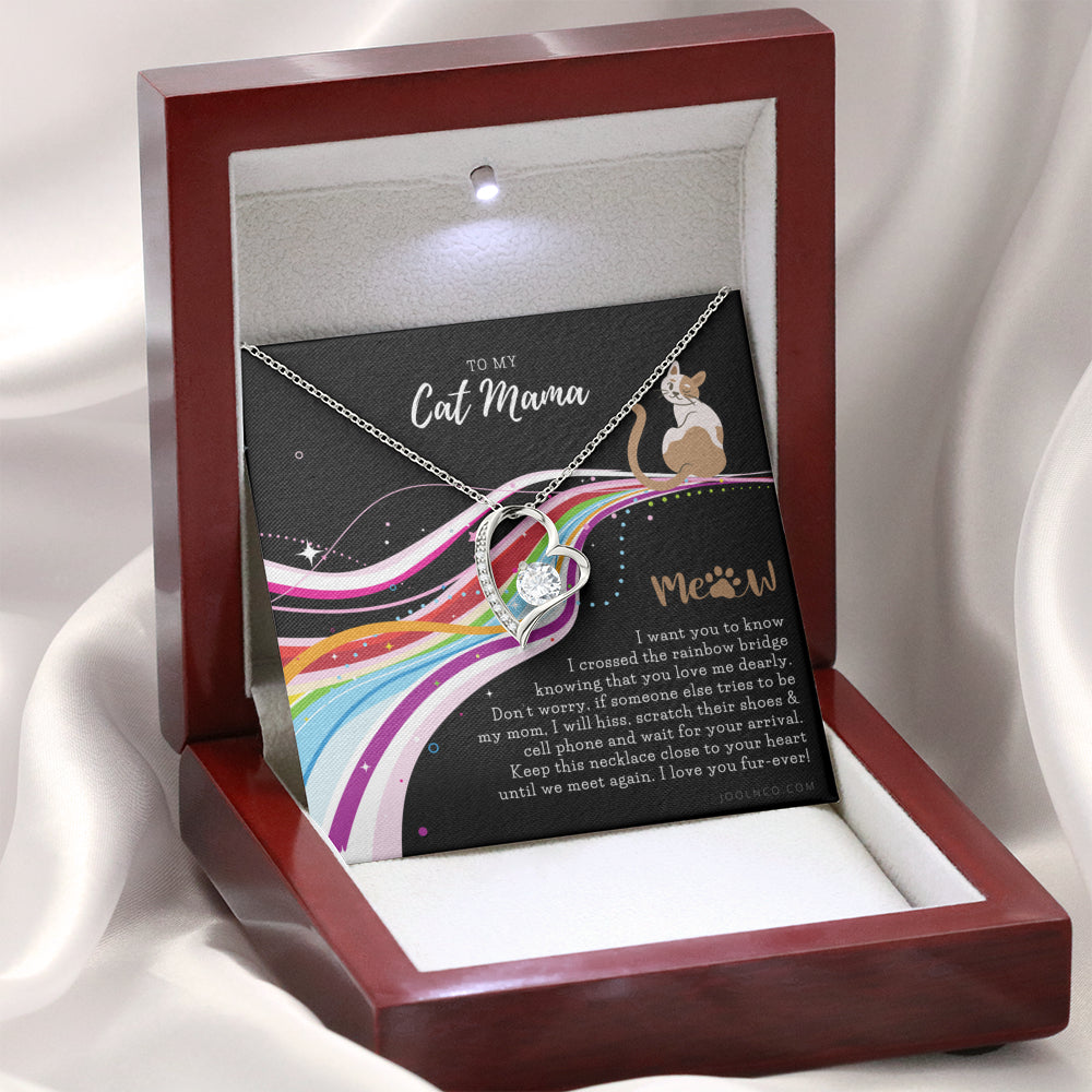 To My Cat Mama, Cat loss gifts, Rainbow Bridge Cat, Pet sympathy gift, Cat loss necklace, Until We Meet Again Necklace, Loss of Cat memorial necklace