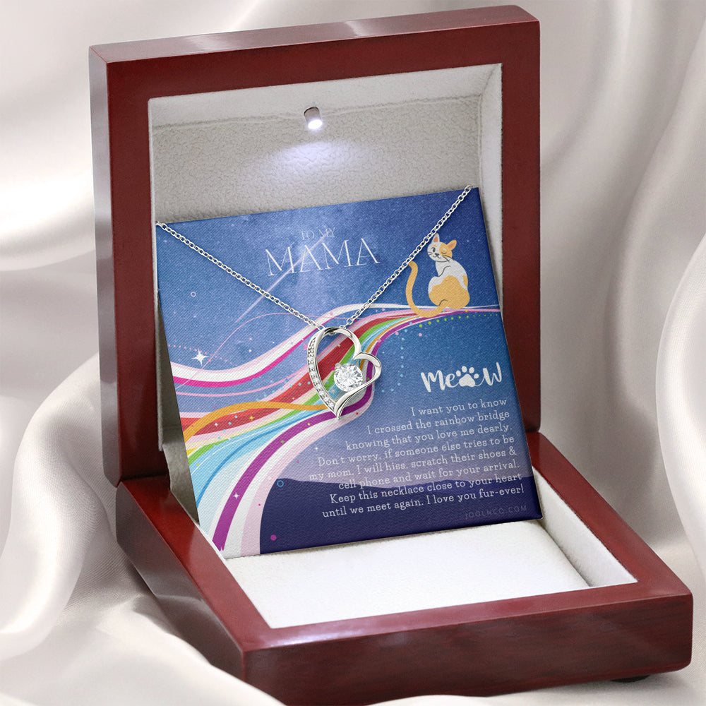 To My Cat Mama, Cat loss gifts, Rainbow Bridge Cat, Pet sympathy gift, Cat loss necklace, Until We Meet Again Necklace, Loss of Cat memorial necklace