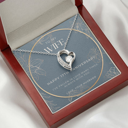 17 Year Anniversary Gift For Wife - Forever Love Necklace