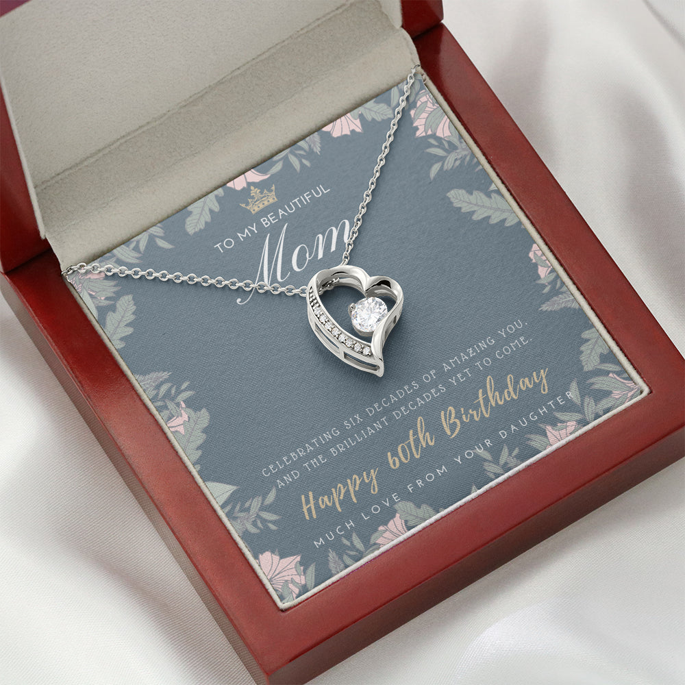 60th Birthday Gift for Mom from Daughter | 60th Birthday Gifts for Women | Necklace for Her | 6 Decade Jewelry | 60 Years Old | 60th Birthday Gift Necklace | Jewelry Gift For Her