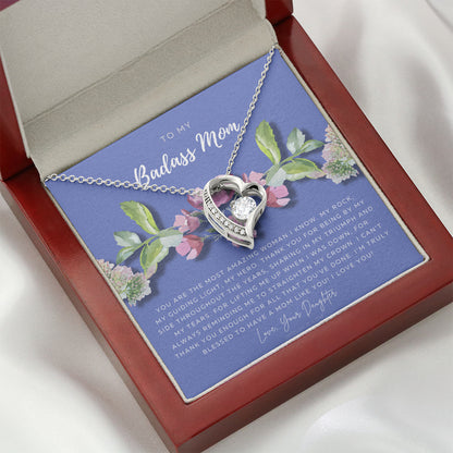 Forever Love Necklace | To My Badass Mom Necklace | Mother’s Day Gift | Daughter to Mom Gift | Gift from Daughter to Mom on Wedding Day | Mom gift | Birthday Gift