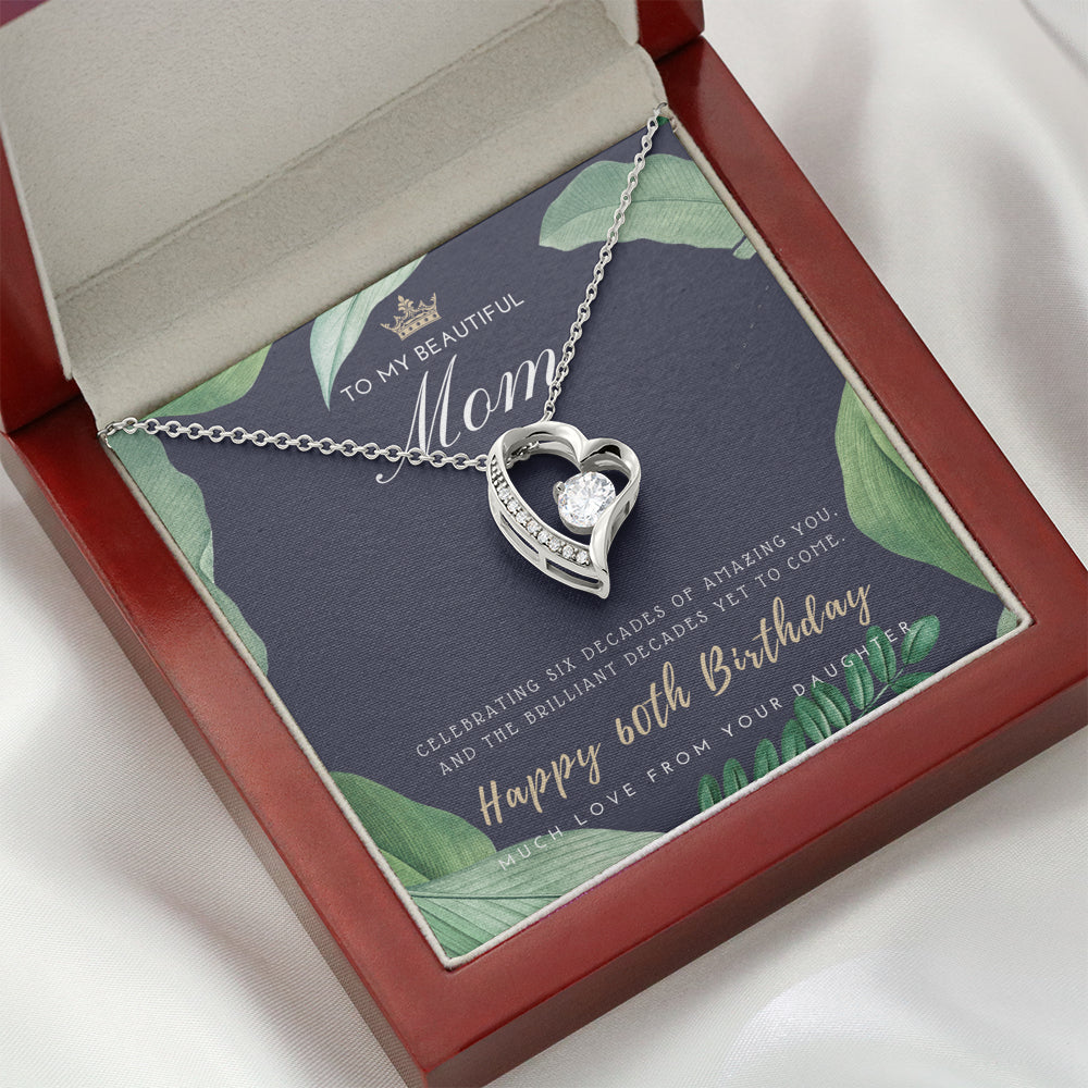 60th Birthday Gift for Mom from Daughter | 60th Birthday Gifts for Women | Necklace for Her | 6 Decade Jewelry | 60 Years Old | 60th Birthday Gift Necklace | Jewelry Gift For Her