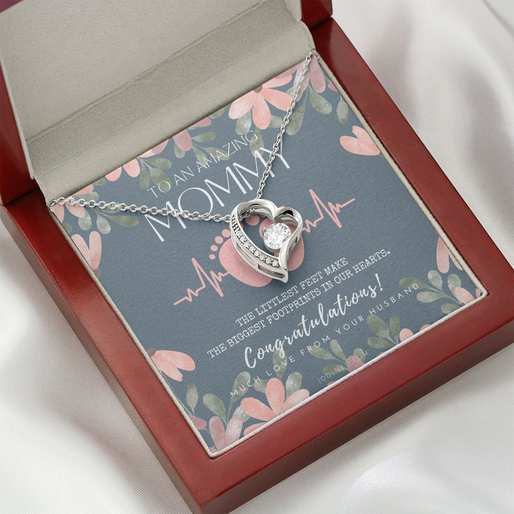 Gift for Pregnant Wife | Mom to be gift | New Mommy Necklace | To Mommy to be | New Mom Jewelry | Forever Love Necklace
