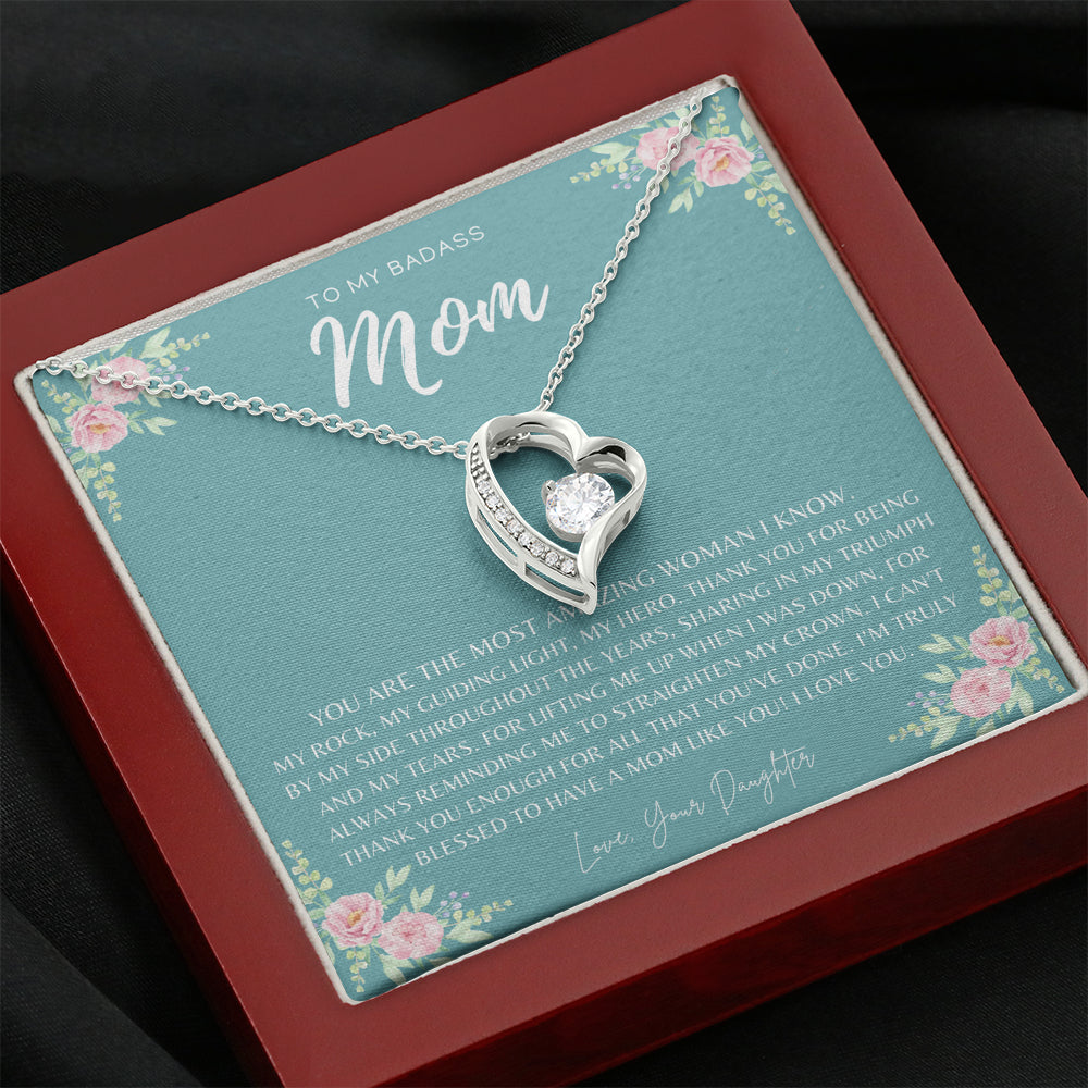 Badass Mom Gift | To My Badass Mom Necklace | Mother’s Day Gift | Daughter to Mom Gift | Gift from Daughter to Mom on Wedding Day | Mom gift