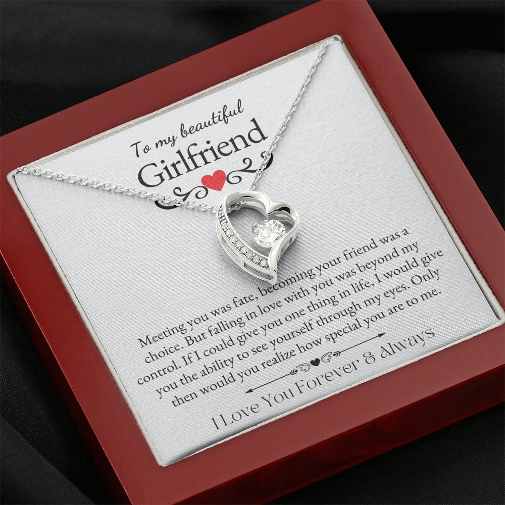 To My Girlfriend white + red heart