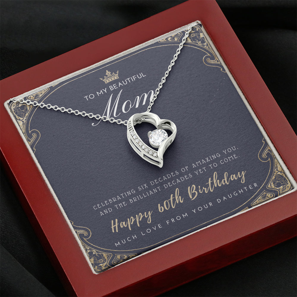 60th Birthday Gift for Mom from Daughter | 60th Birthday Gifts for Women | Necklace for Her | 6 Decade Jewelry | 60 Years Old | 60th Birthday Gift Necklace | Jewelry Gift For Her