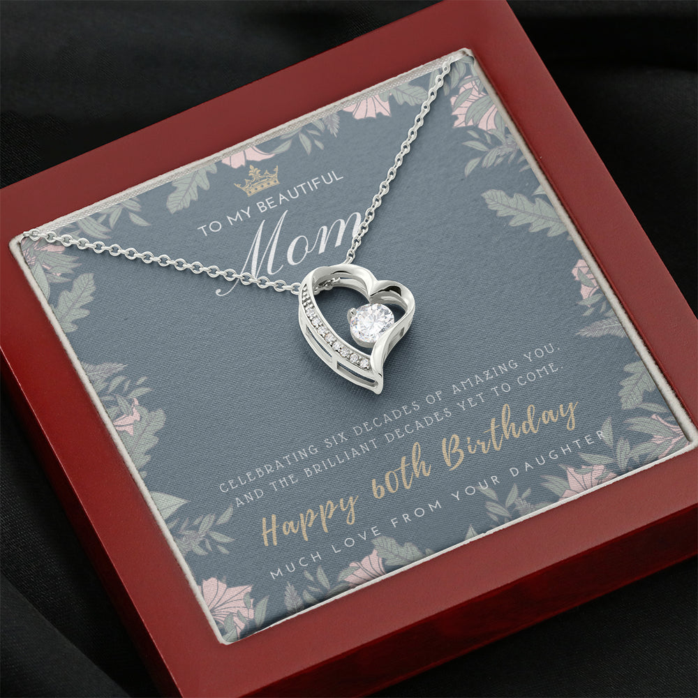 60th Birthday Gift for Mom from Daughter | 60th Birthday Gifts for Women | Necklace for Her | 6 Decade Jewelry | 60 Years Old | 60th Birthday Gift Necklace | Jewelry Gift For Her