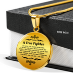 Cancer Survivor Gift for Women, Cancer Fighter Gift, Encouragement Gift, Warrior Gift for Women, Engraved Necklace for Cancer Survivor