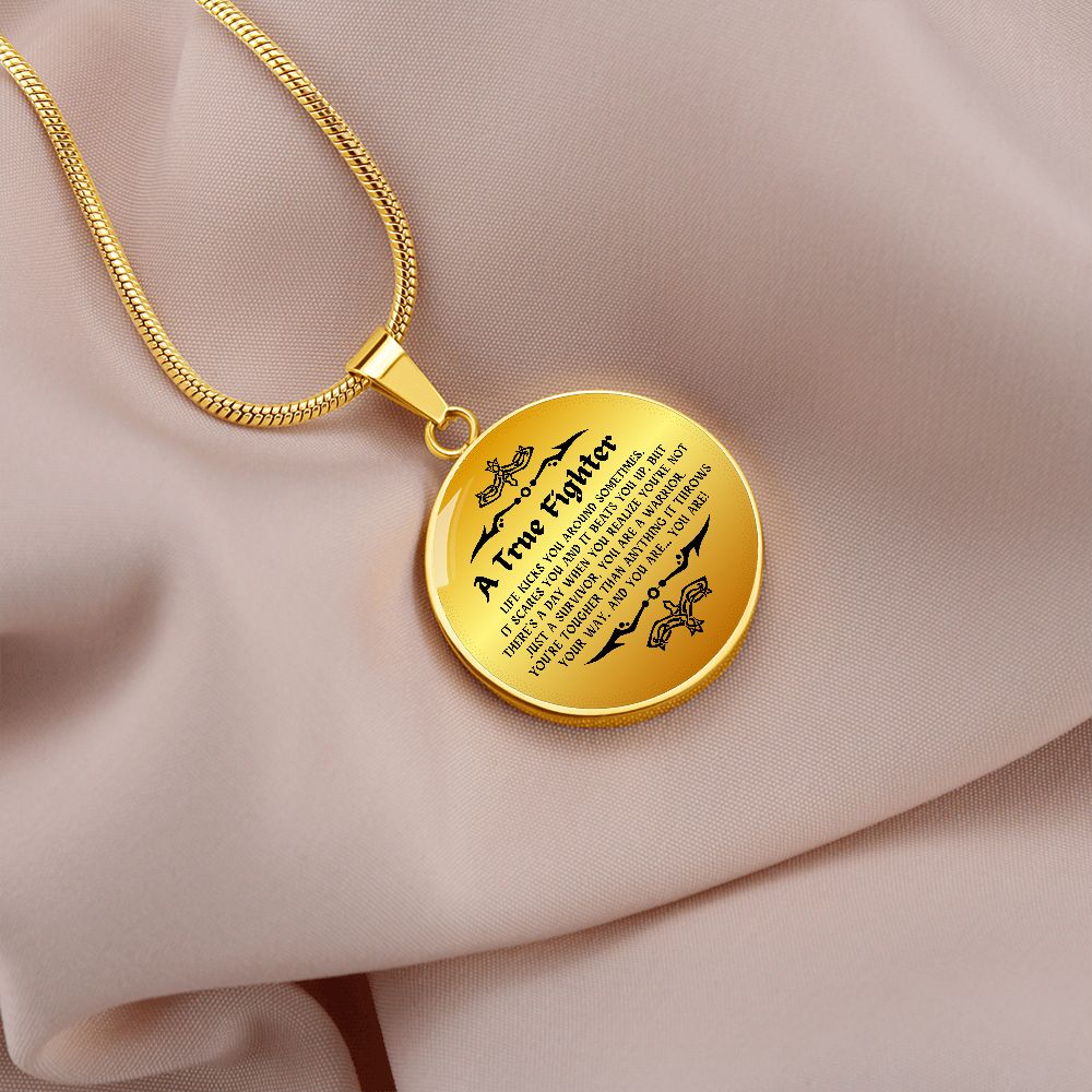 Cancer Survivor Gift for Women, Cancer Fighter Gift, Encouragement Gift, Warrior Gift for Women, Engraved Necklace for Cancer Survivor