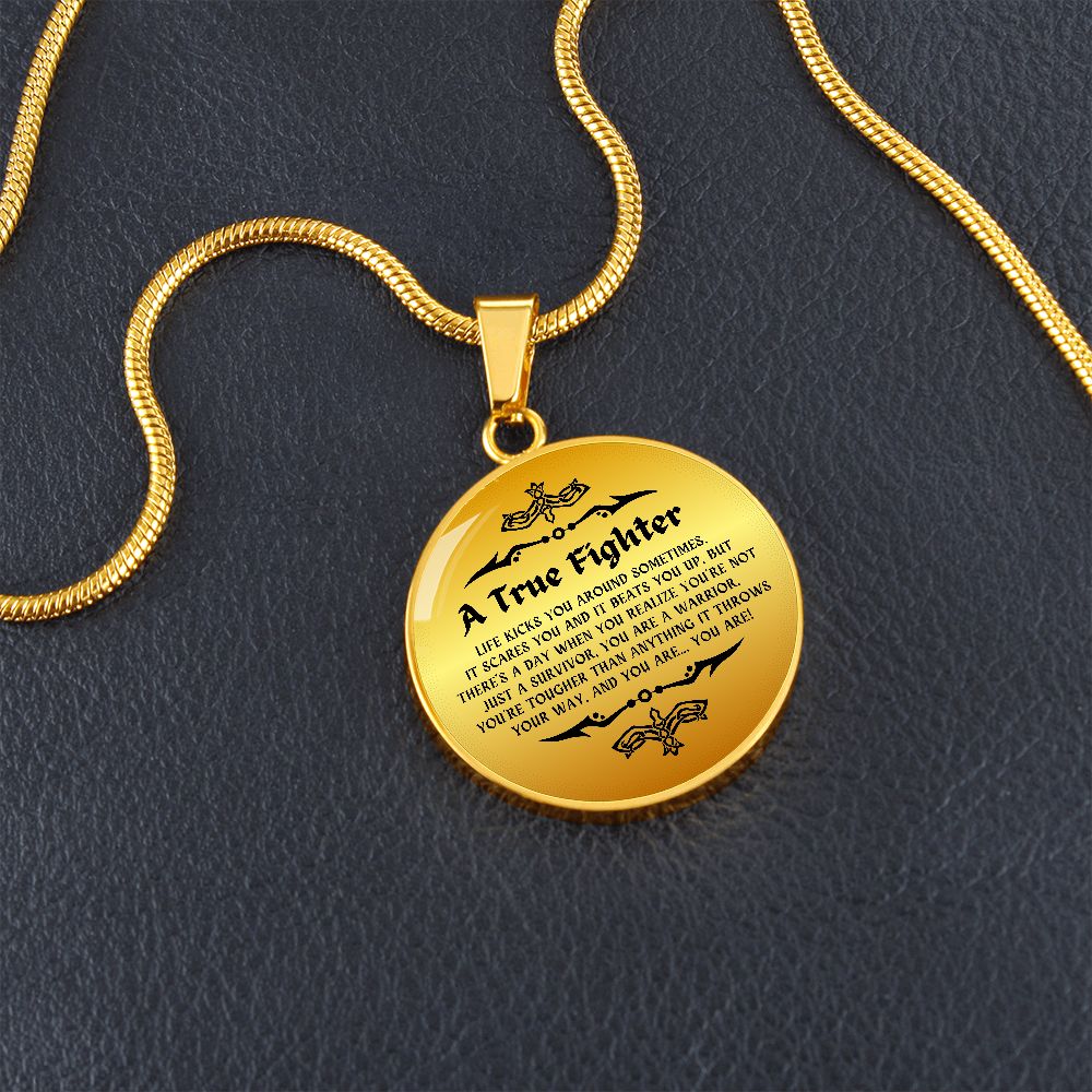 Cancer Survivor Gift for Women, Cancer Fighter Gift, Encouragement Gift, Warrior Gift for Women, Engraved Necklace for Cancer Survivor