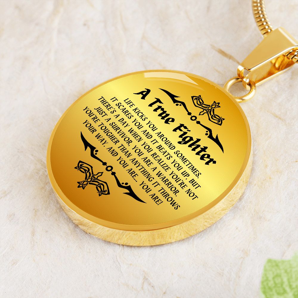 Cancer Survivor Gift for Women, Cancer Fighter Gift, Encouragement Gift, Warrior Gift for Women, Engraved Necklace for Cancer Survivor