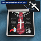 Personalized Gift for Son on Father’s Day from Mom, Mom to Son Gift, Cross Necklace for him, Mom to Son Gifts on Father's Day