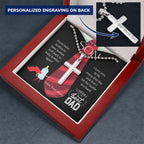 Personalized Gift for Son on Father’s Day from Mom, Mom to Son Gift, Cross Necklace for him, Mom to Son Gifts on Father's Day