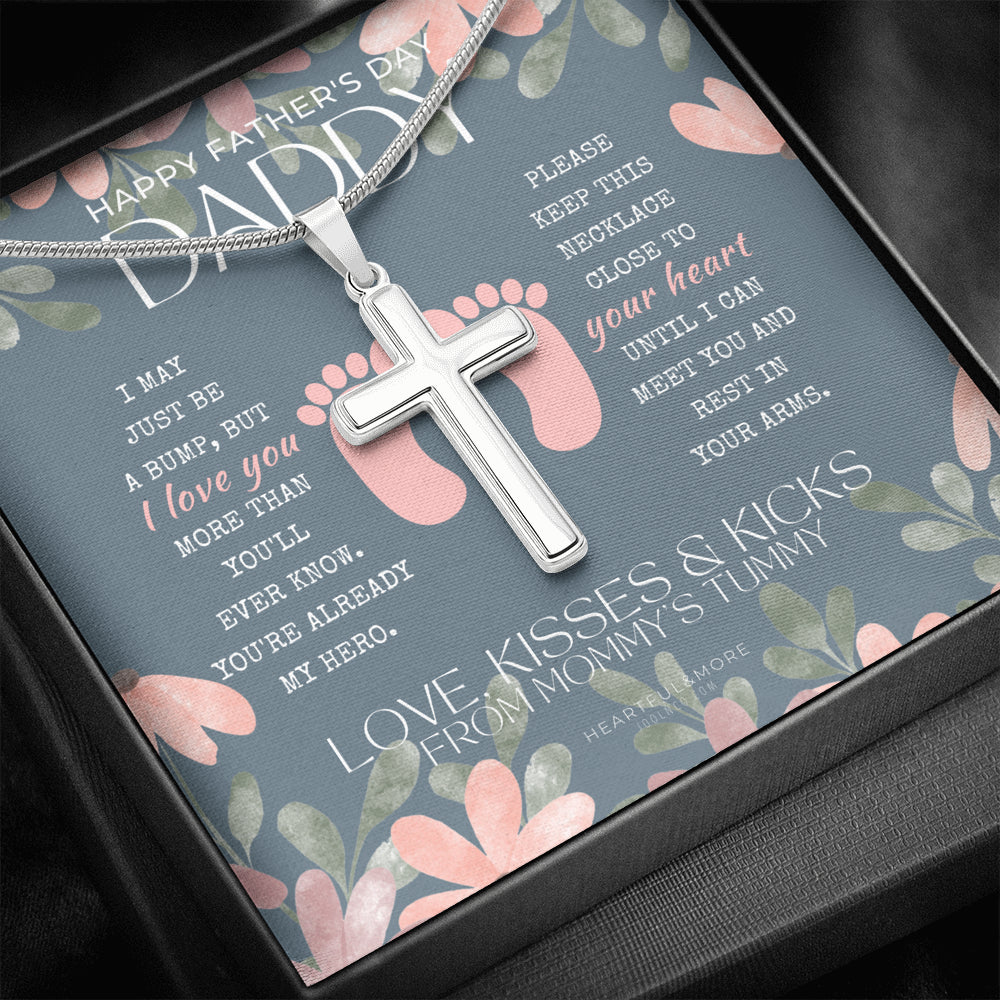 Personalized gift for Dad on Father’s Day, From a bump to daddy, Dad Necklace, New Daddy Gift, Daddy to be Gift, To My Daddy from a bump