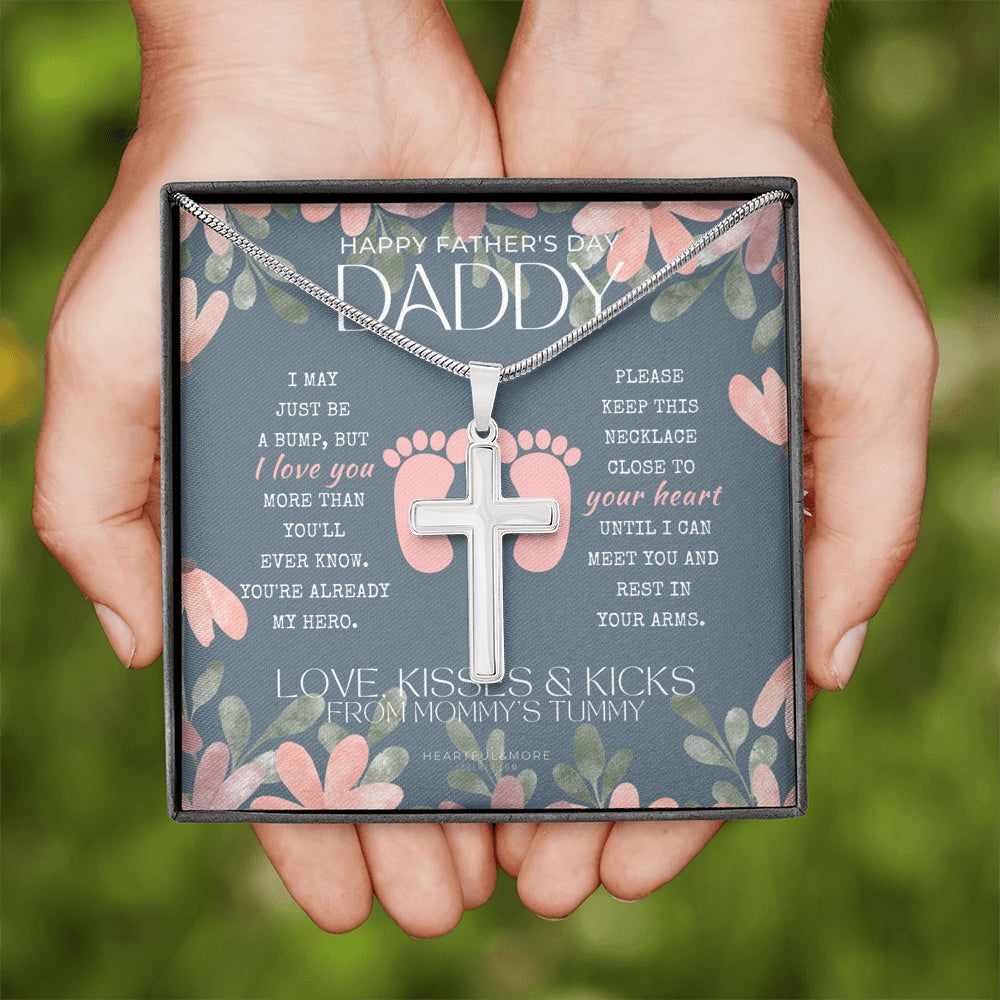Personalized gift for Dad on Father’s Day, From a bump to daddy, Dad Necklace, New Daddy Gift, Daddy to be Gift, To My Daddy from a bump
