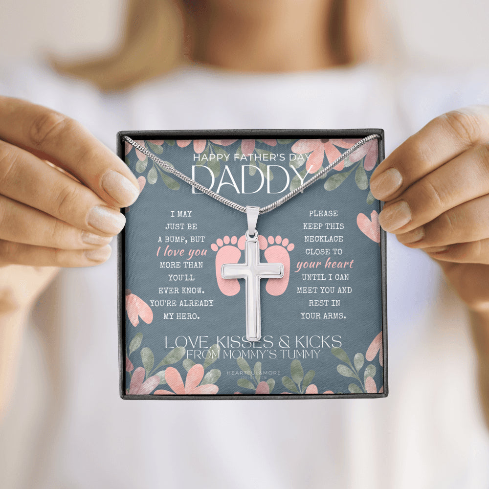 Personalized gift for Dad on Father’s Day, From a bump to daddy, Dad Necklace, New Daddy Gift, Daddy to be Gift, To My Daddy from a bump