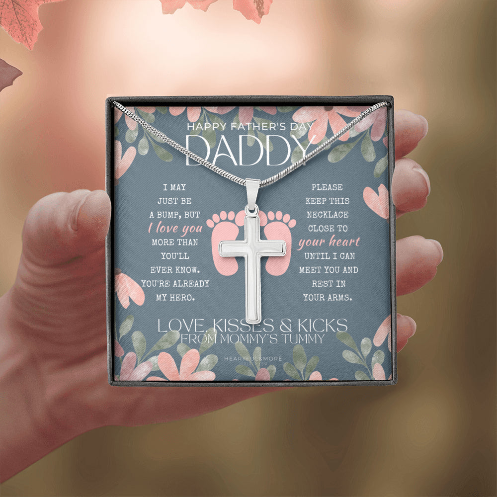Personalized gift for Dad on Father’s Day, From a bump to daddy, Dad Necklace, New Daddy Gift, Daddy to be Gift, To My Daddy from a bump
