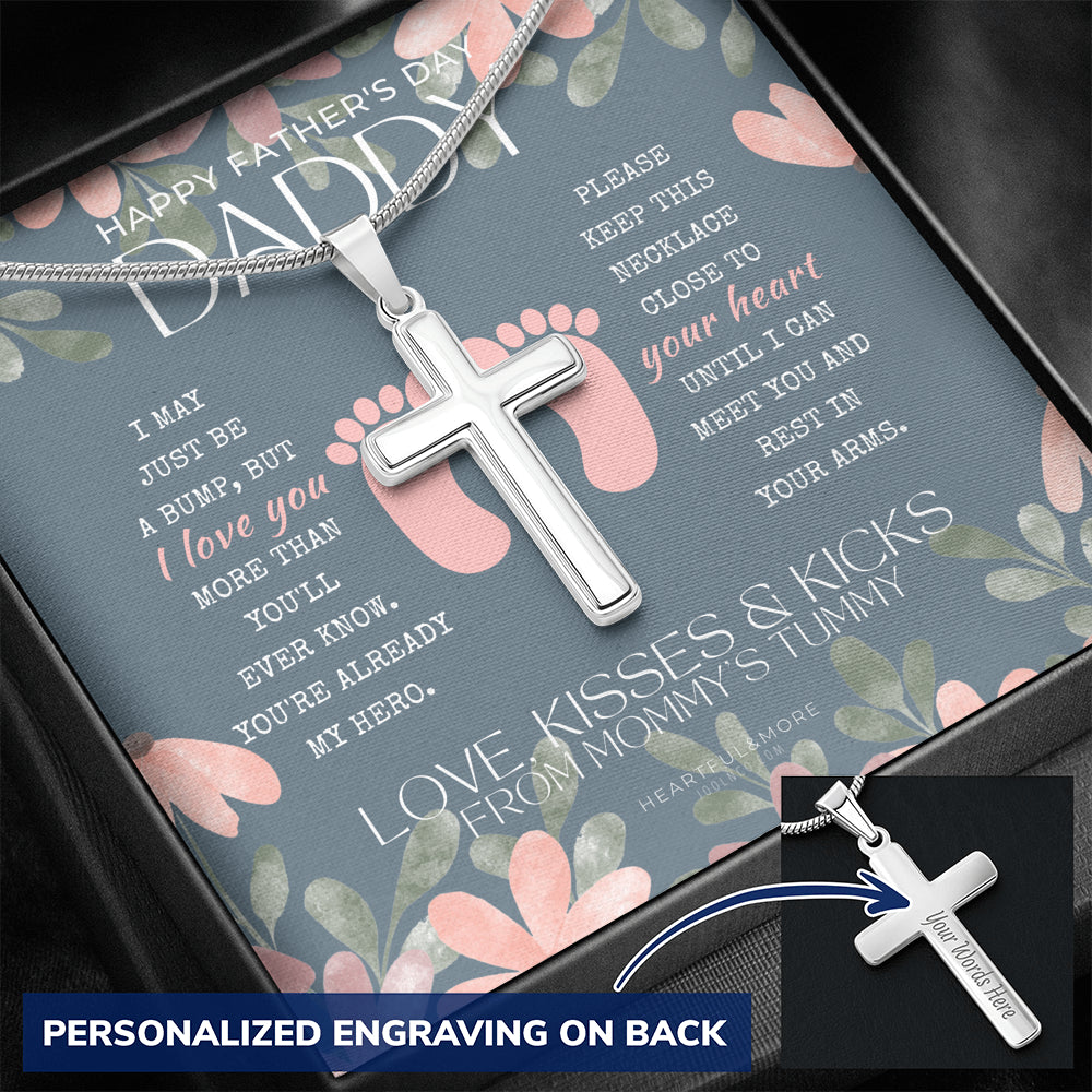Personalized gift for Dad on Father’s Day, From a bump to daddy, Dad Necklace, New Daddy Gift, Daddy to be Gift, To My Daddy from a bump
