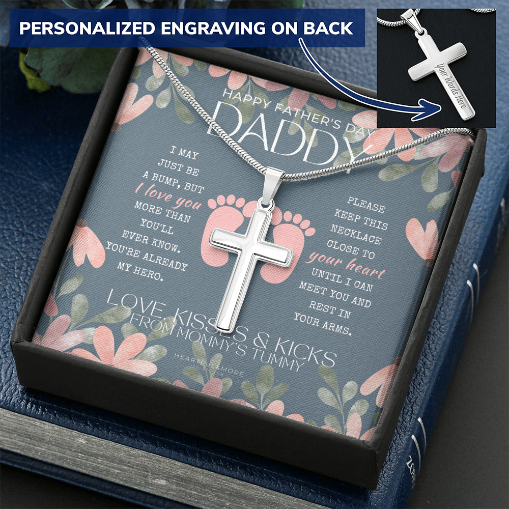 Personalized gift for Dad on Father’s Day, From a bump to daddy, Dad Necklace, New Daddy Gift, Daddy to be Gift, To My Daddy from a bump