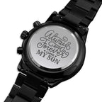 Engraved Watch Gift for Son, Father’s Day gift for Son, Birthday Gift for Son, Cool Father's Day Gift for Son
