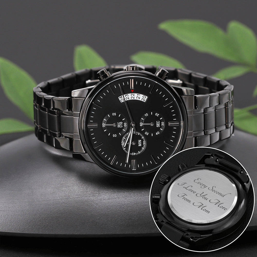 Gift for Son from Mom, Engraved Watch for Men