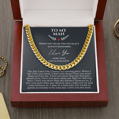 Romantic Christmas Gifts for him, Birthday Gift for him, Christmas Gift for Boyfriend, Best Gift for him, Meaningful Gift, Necklace Gift