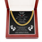 From a bump to daddy, Dad Necklace, New Daddy Gift, Daddy to be Gift, To My Daddy from a bump, Father's Day Gift, New Dad Christmas Gift