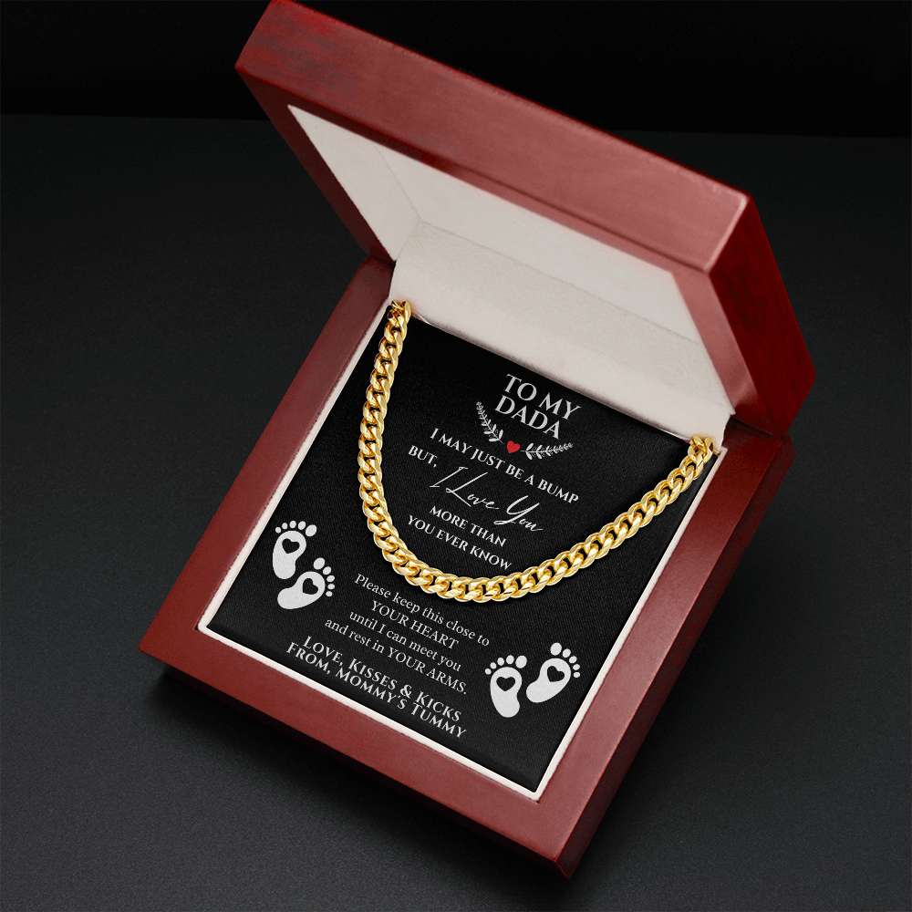 From a bump to daddy, Dad Necklace, New Daddy Gift, Daddy to be Gift, To My Daddy from a bump, Father&#39;s Day Gift, New Dad Christmas Gift