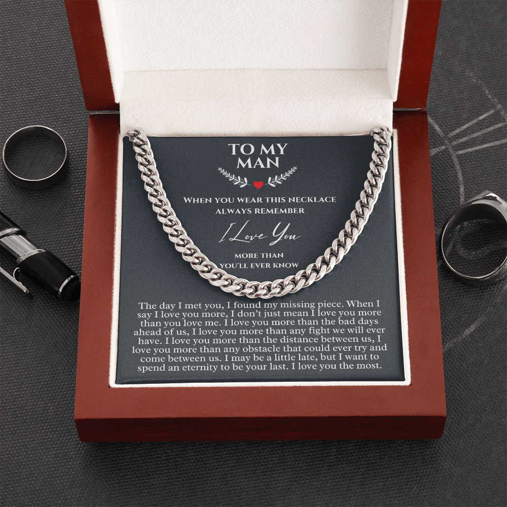 Romantic Christmas Gifts for him, Birthday Gift for him, Christmas Gift for Boyfriend, Best Gift for him, Meaningful Gift, Necklace Gift