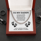 From a bump to daddy, Dad Necklace, New Daddy Gift, Daddy to be Gift, To My Daddy from a bump