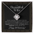 6 Year Anniversary Gift For Wife - Love Knot Necklace