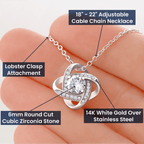 75 Year Anniversary Gift For Wife - Love Knot Necklace