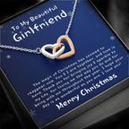 Christmas Gift for Girlfriend - Interlocking Hearts Necklace