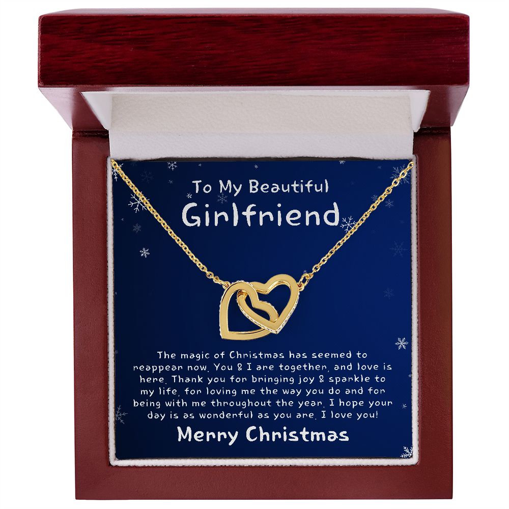 Christmas Gift for Girlfriend - Interlocking Hearts Necklace