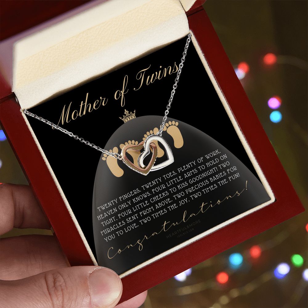 Mom Of Twins Gift, Jewelry For Mother Of Twins, Parents of Twins, Best Gift For New Mom of Twins, Birthday Gift For Mom of Twins Necklace